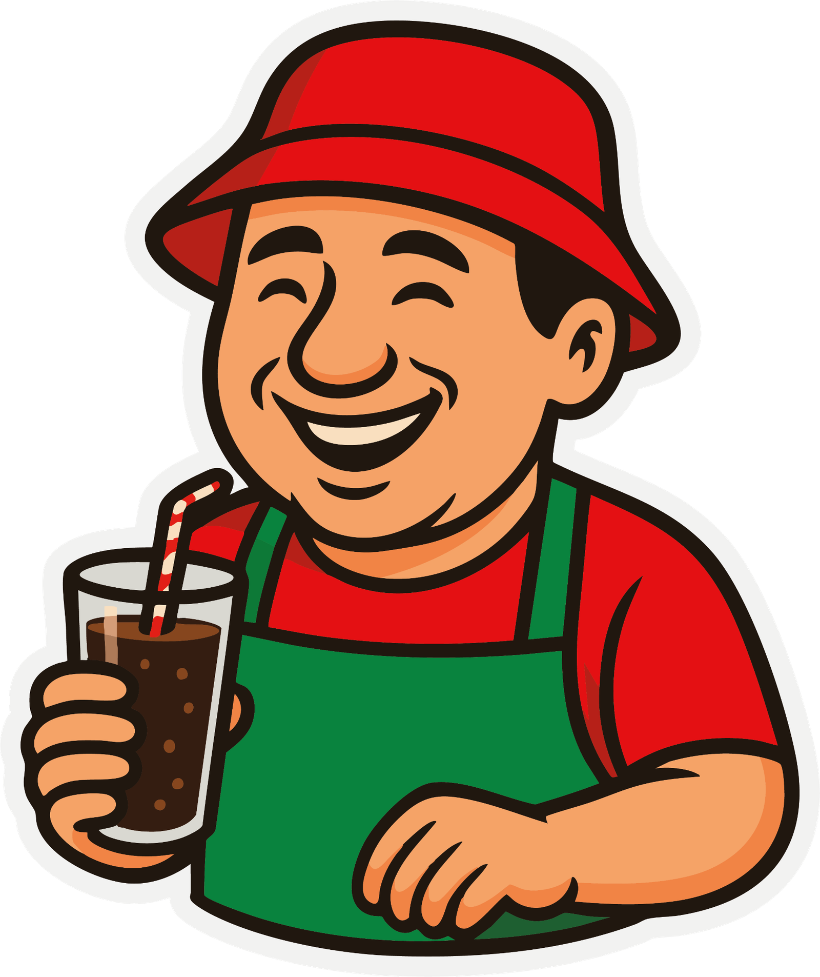 Sticker Tony tomando una bebida